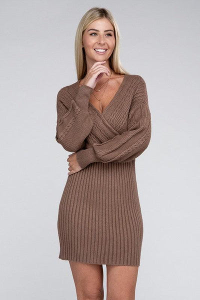 Cable Knit Sweater Dress - Statement Piece NY