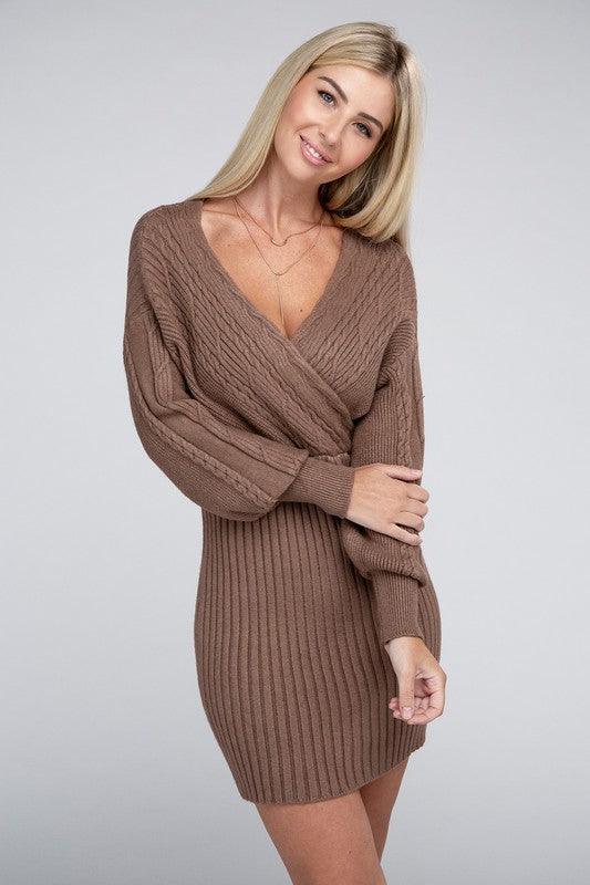 Cable Knit Sweater Dress - Statement Piece NY