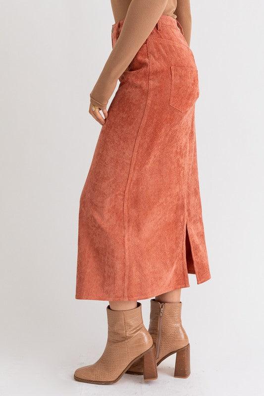 Casual Chic | Cord Maxi Skirt - Statement Piece NY