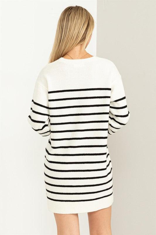 Casually Chic | Striped Sweater Dress - Statement Piece NY