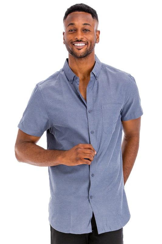 Men's Casual Short Sleeve Solid Shirts - Statement Piece NY