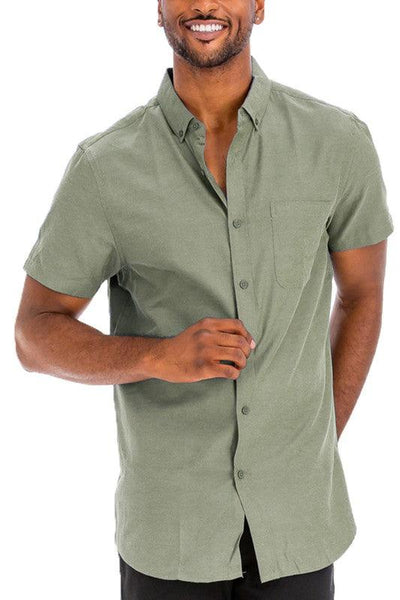 Men's Casual Short Sleeve Solid Shirts - Statement Piece NY