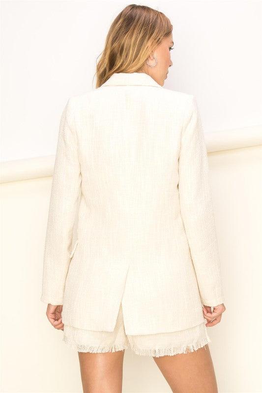 Refined Sophistication | Sugarplum Long-Sleeve Double-Breasted Blazer - Statement Piece NY