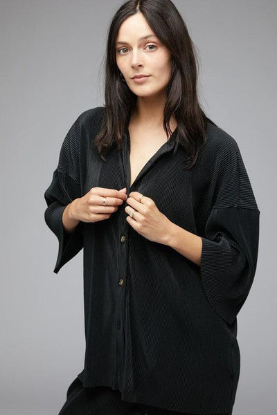 Resort Chic | Solid Button Down Top - Statement Piece NY