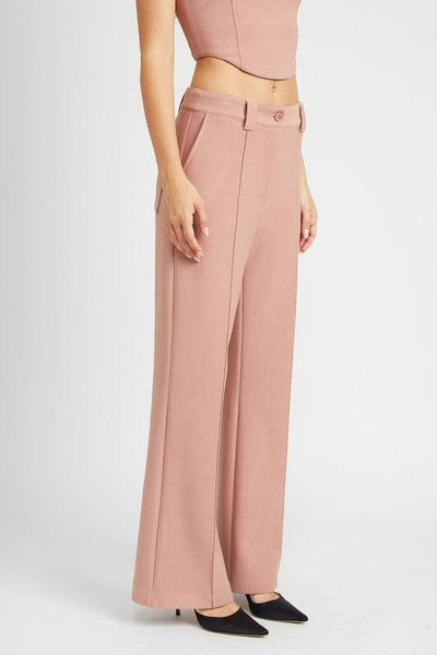 Sleek Detail | Front Seam Pants with Single Pocket - Statement Piece NY