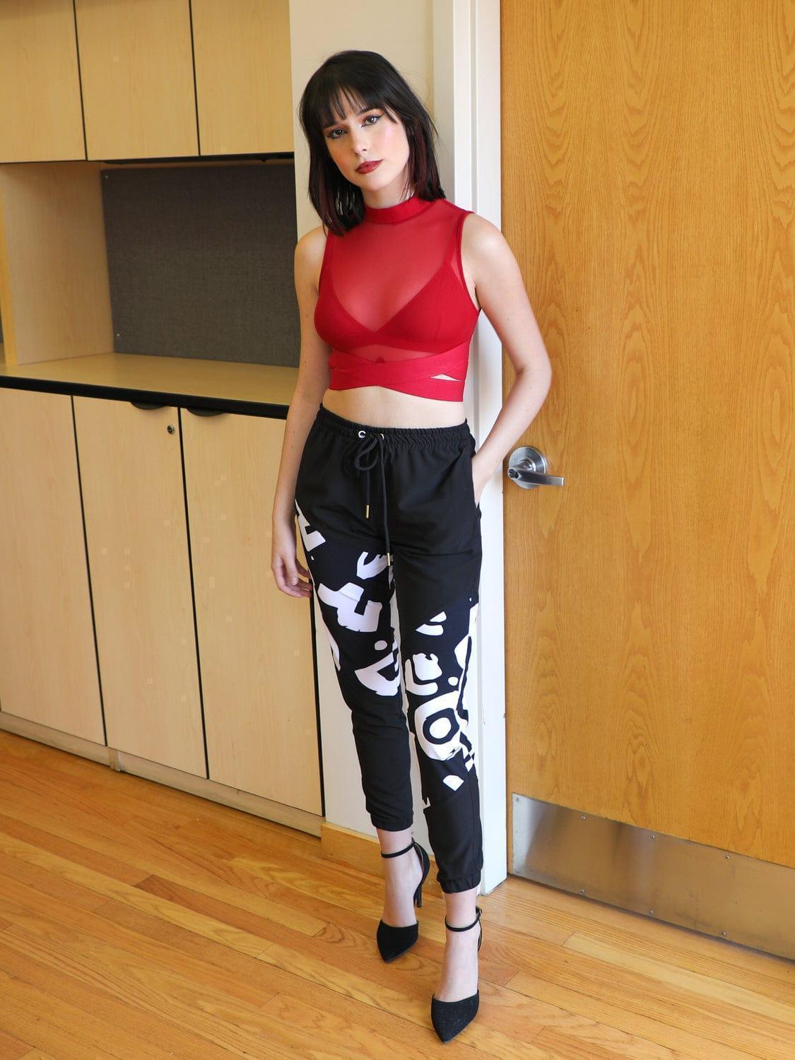 black jogger dress pants Stay Edgy