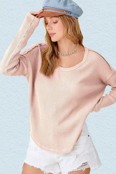 The Joanne | Waffle Knit Top - Statement Piece NY