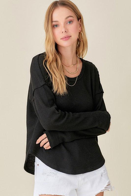 The Joanne | Waffle Knit Top - Statement Piece NY