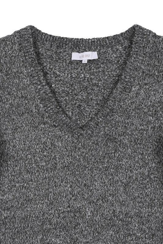 V-Neck Sweater Maxi Dress - Statement Piece NY