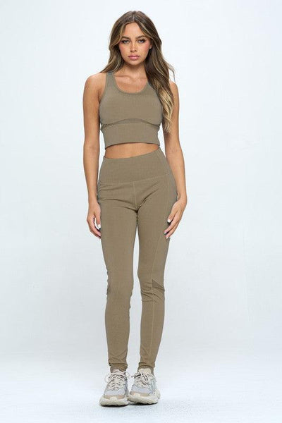 Women's Two Piece Activewear Set Cut Out Detail - Statement Piece NY