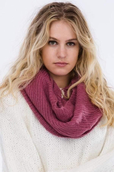 Wrap Around | Cozy Knit Infinity Scarf - Statement Piece NY basic, Basics, Black, Brooklyn Boutique, Brown, Fall, Grey, Ivory, Misses, not clearance, outerwear, Pink, Red, Ships from USA, SPNY Exclusive, Statement Accessories, statement piece, Statement Piece Boutique, statement piece ny, Statement Pieces, Statement Pieces Boutique, Women's Boutique Scarves