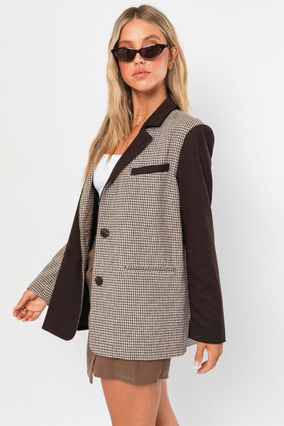 Eccentric Elegance | Pattern Mix Short Blazer Coat