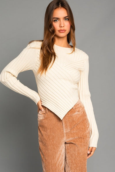 Asymmetrical Hem | Sweater Top