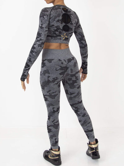 Active War | Camo Seamless Activewear - Statement Piece NY _tab_size-chart, Activewear, Activewear & Loungewear, Black, Brooklyn Boutique, chic, Grey, leggings, Long Sleeve, Lounge, Misses, not clearance, Set, Sets, Ships from USA, SPNY Exclusive, sports bra, squat proof, squatproof, statement, Statement Clothing, statement lounge, statement piece, Statement Piece Boutique, statement piece ny, Statement Pieces, Statement Pieces Boutique, Women's Boutique Activewear