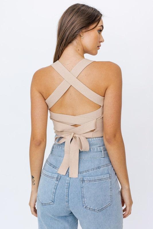 Cute Cami | Ribbed Knit Crop - Statement Piece NY