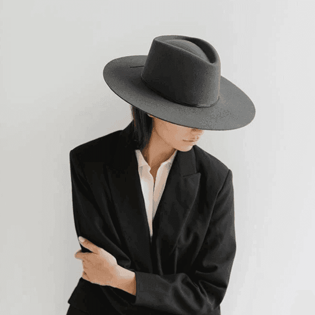 Dakota Triangle Crown - Dark Grey Fedora Hat [Gigi Pip] - Statement Piece NY Accessories, Australian, Australian wool, Cute hats, fedora, Genuine, gigi pip, gigi pip hat, gigipip, hats, not clearance, SPNY Exclusive, Statement Accessories, Statement Hats, Unique hats, Wool, Wool hat Hats