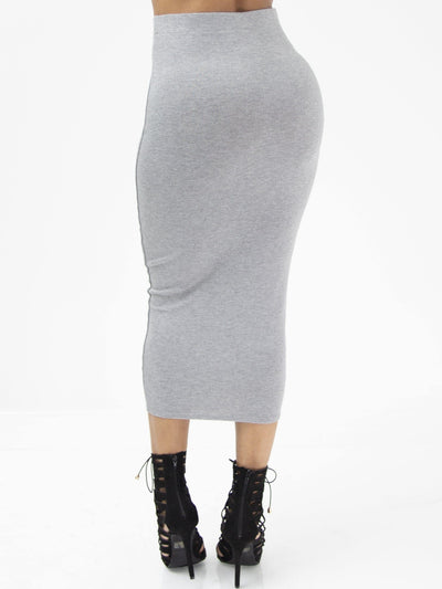 Get Fitted | Stretchy Pencil Skirt Light Gray SIZE LARGE - Statement Piece NY _tab_size-chart, Bottom, Bottoms, Brooklyn Boutique, casual, clearance, comfy, final sale, Grey, Midi Skirt, Misses, Monochrome, not clearance, Pencil Skirt, Ships from USA, Skinny Fit, skirt, statement, statement bottom, statement bottoms, Statement Clothing, statement piece, Statement Piece Boutique, statement piece ny, Statement Pieces, Statement Pieces Boutique, Women's Boutique, work wear, Workwear Statement Bottoms