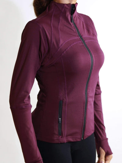 Hardcore Inlet | Athletic Jacket Wine SIZE LARGE - Statement Piece NY _tab_size-chart, Brooklyn Boutique, chic, clearance, Fall, Fall Fashion, final, final sale, long sleeve, Misses, not clearance, pink, Ships from USA, SPNY Exclusive, Standard Fall, statement, statement piece, Statement Piece Boutique, statement piece ny, Statement Pieces, Statement Pieces Boutique, Wine, Women's Boutique, X-Large Statement Lounge