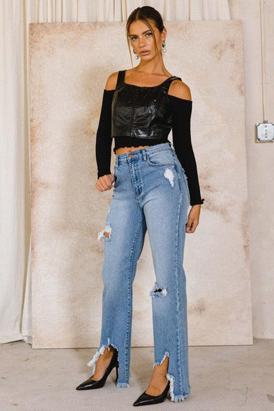 High Rise Blues | Distressed Jeans - Statement Piece NY