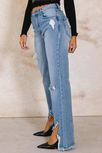High Rise Blues | Distressed Jeans - Statement Piece NY