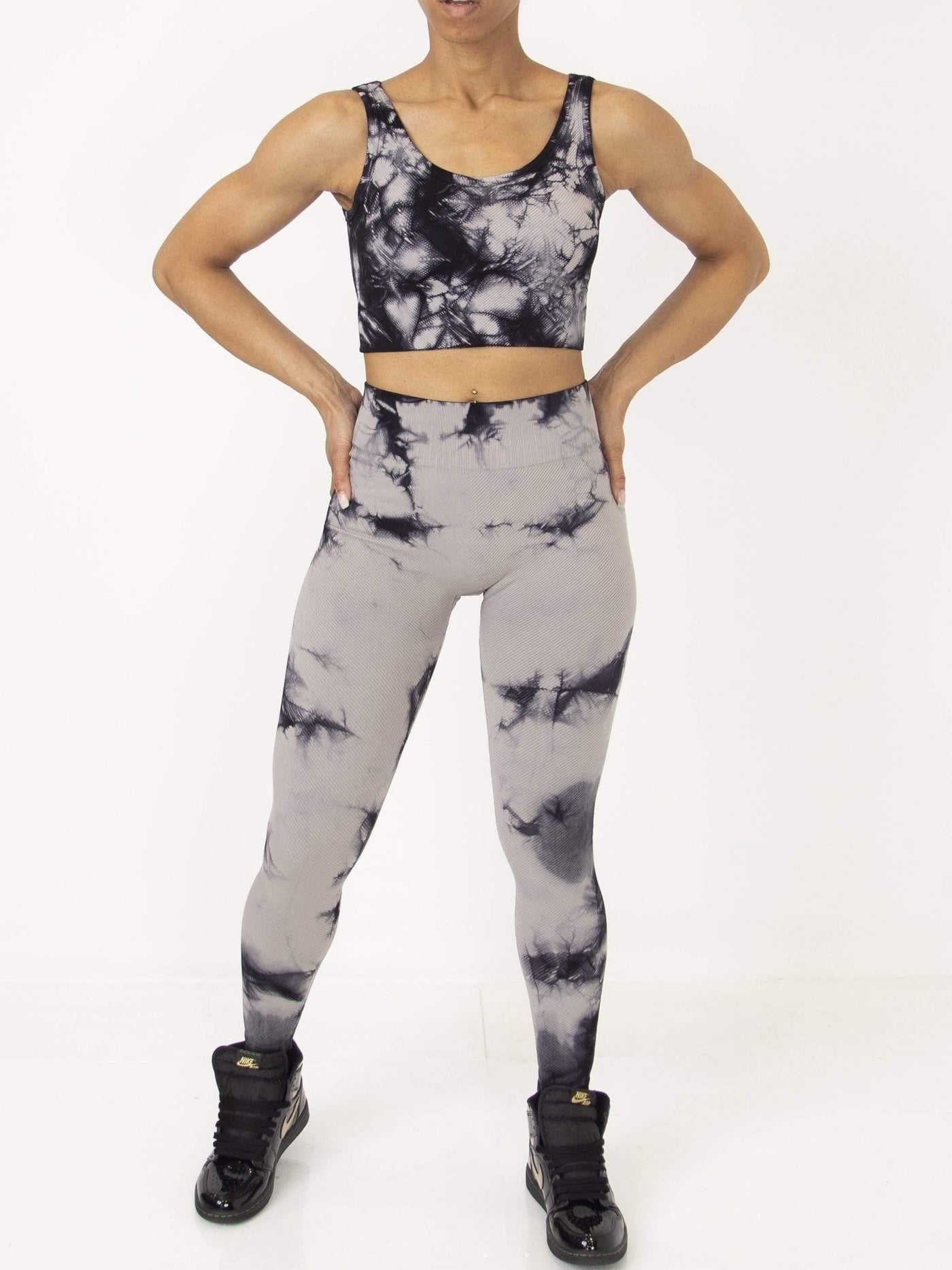 Hypnotize | Tie-dye Yoga Activewear Set SIZE LARGE - Statement Piece NY _tab_final-sale, _tab_size-chart, Activewear, Activewear & Loungewear, Black, Brooklyn Boutique, chic, final sale, leggings, Lounge, Misses, not clearance, Red, Set, Sets, Ships from USA, SPNY Exclusive, sports bra, squat proof, squatproof, statement, Statement Clothing, statement lounge, statement piece, Statement Piece Boutique, statement piece ny, Statement Pieces, Statement Pieces Boutique, Women's Boutique Statement Lounge