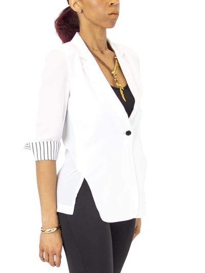 It's So Breezy | White Blazer Jacket - Statement Piece NY _tab_size-chart, blazer, Blossom 2021, Brooklyn Boutique, casual, chic, comfy, cute fashion clothing, cute jacket, cute jackets, edgy jacket for women, Half Sleeve, Jacket, Jackets, lightweight women's blazer, Misses, outerwear, Statement Clothing, Statement outerwear, statement piece, Statement Piece Boutique, statement piece ny, Statement Pieces, Statement Pieces Boutique, White, Women's Boutique, work, work wear, Workwear, XL Statement Outerwear