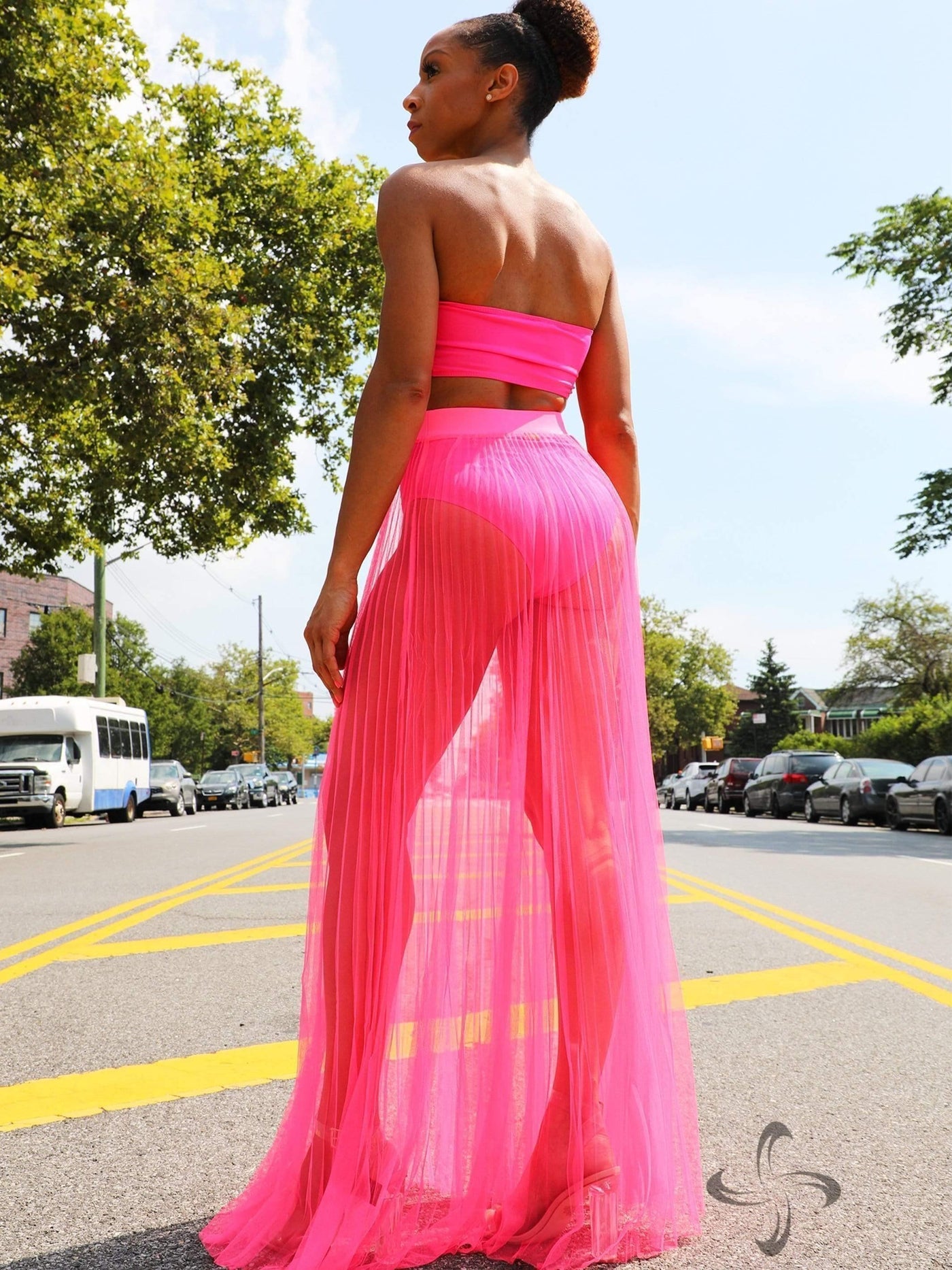 Peek & Spell | Tulle Skirt Set Pink - Statement Piece NY _tab_size-chart, Bottom, Bottoms, Brooklyn Boutique, chic, Colorful, dress, Dresses, final sale, Maxi Skirt, Misses, not clearance, Pink, Set, Sets, sheer, Ships from USA, skirt, so mesh, SPNY Exclusive, statement, statement bottom, Statement Clothing, statement piece, Statement Piece Boutique, statement piece ny, Statement Pieces, Statement Pieces Boutique, Summer, tulle, undergarments, Women's Boutique Statement Bottoms