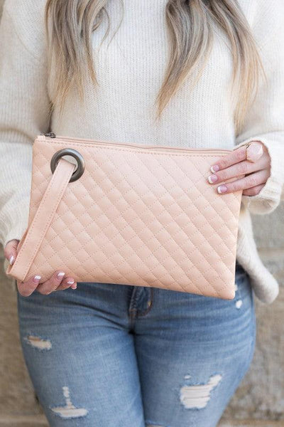 Quilted Wristlet Clutch - Statement Piece NY Accessories, cute accessories, cute fashion accessories, final sale, Statement Accessories Handbags