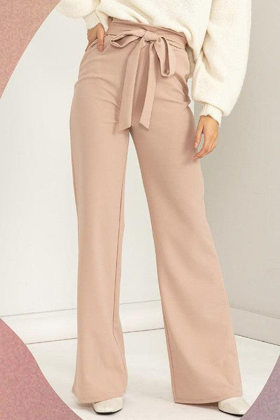 Seeking Sultry | High-Waisted Tie Front Flared Pants - Statement Piece NY