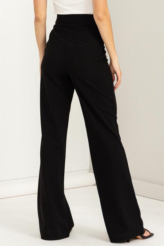 Seeking Sultry | High-Waisted Tie Front Flared Pants - Statement Piece NY