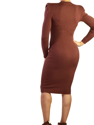 She Won | Ribbed Sweater Dress - Statement Piece NY _tab_size-chart, Brooklyn Boutique, Brown, dress, Dresses, Fall, Fall Fashion, Long Sleeve, Midi Dress, Misses, not clearance, Ships from USA, SPNY Exclusive, Standard Fall, statement, Statement Clothing, statement dress, statement piece, Statement Piece Boutique, statement piece ny, Statement Pieces, Statement Pieces Boutique, Sweater, sweater dress, Women's Boutique Statement Dresses/Jumpsuits