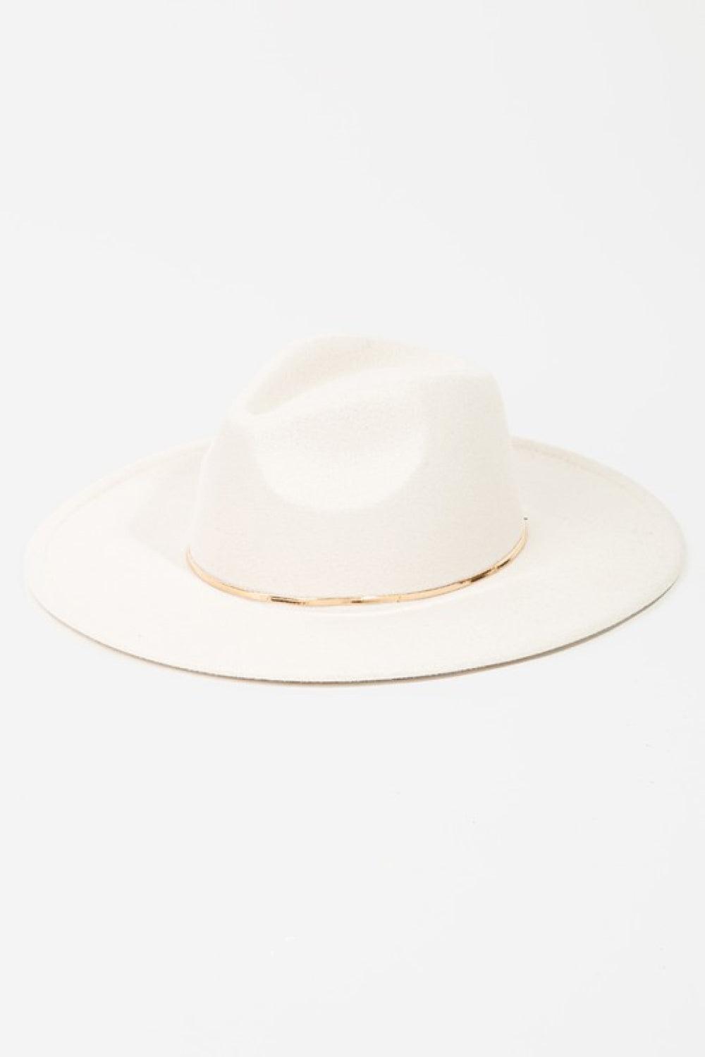 Slice of Chic | Herringbone Chain Fedora - Statement Piece NY Accessories, cute accessories, cute fashion accessories, Fame, final sale, Ship from USA, Statement Accessories Hats