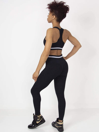 Stealth | Black Seamless Activewear Set - Statement Piece NY _tab_size-chart, Activewear, Activewear & Loungewear, Black, Brooklyn Boutique, chic, leggings, Lounge, Misses, not clearance, Set, Sets, Ships from USA, SPNY Exclusive, sports bra, statement, Statement Clothing, statement lounge, statement piece, Statement Piece Boutique, statement piece ny, Statement Pieces, Statement Pieces Boutique, Women's Boutique Activewear