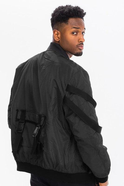 Tactical | Men's Utility Strap Jacket - Statement Piece NY bomber, bomber jacket, Coats, Jacket, Jackets, Menswear, outerwear, Plus Size, Statement outerwear, Statement Tees, XL Outerwear