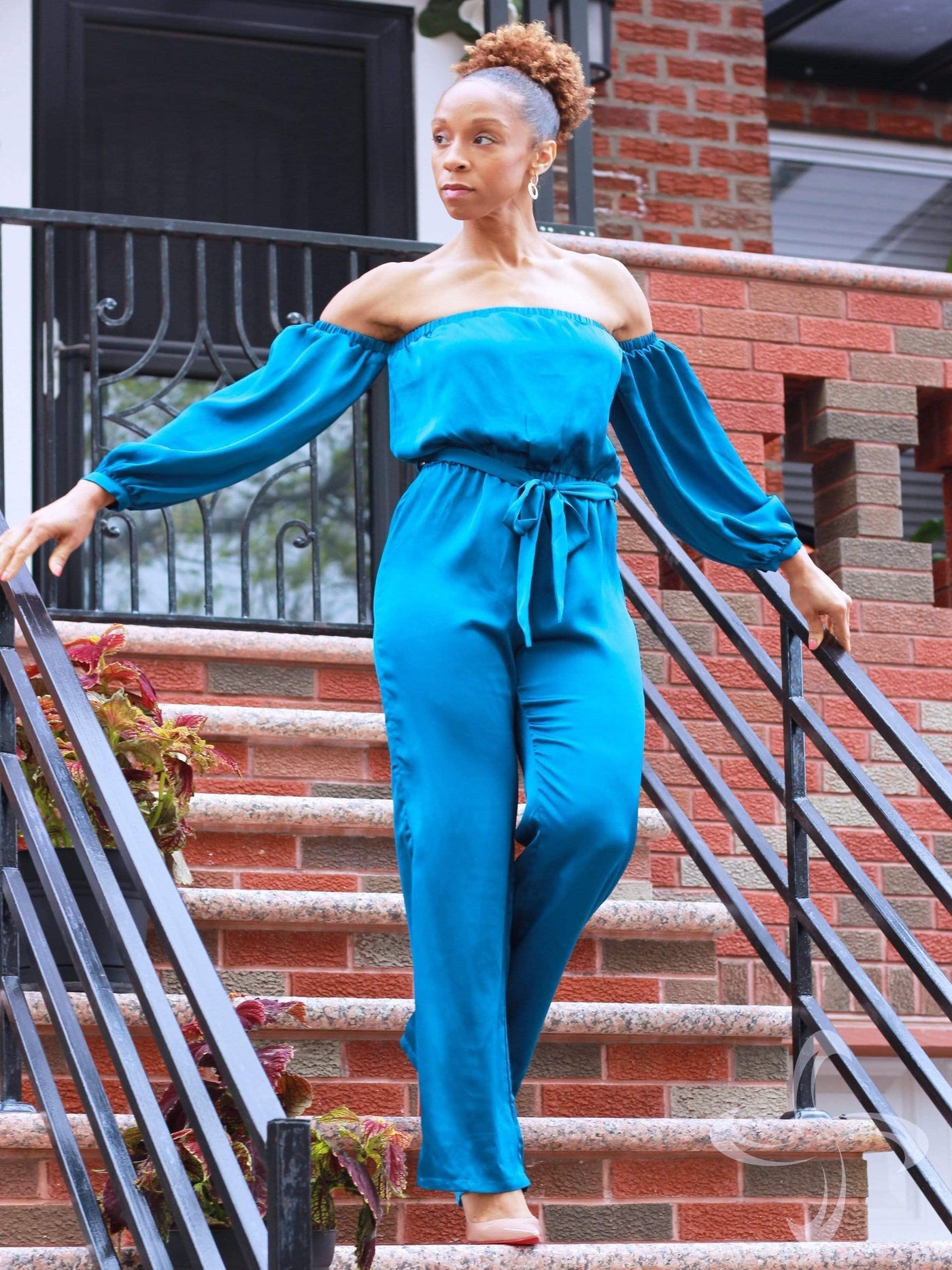 Teal Love | Wide-Leg Jumpsuit - Statement Piece NY _tab_size-chart, Blossom 2021, Blue, Brooklyn Boutique, chic, Dresses, Fall, Fall Fashion, final sale, Jumpsuit, Jumpsuits, light dress, Long Sleeve, Misses, off the shoulder, one piece, pantsuit, Sale, satin, Standard Fall, Statement Clothing, statement jumpsuit, Statement Piece Boutique, statement piece ny, Statement Pieces, Statement Pieces Boutique, teal jumpsuit, teal love, wide-leg jumpsuit, Women's Boutique Statement Dresses/Jumpsuits