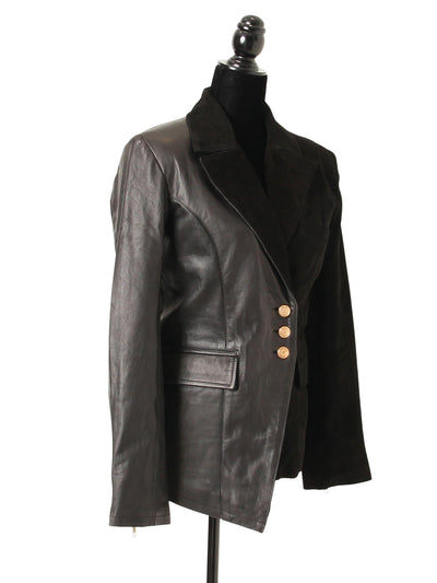 Tenacious by Valish | Genuine Leather/ Genuine Suede Blazer Coat - Statement Piece NY