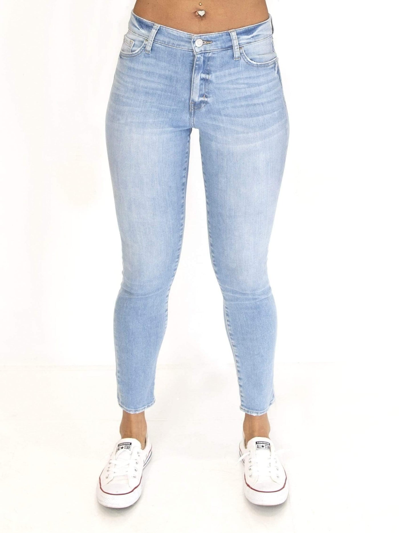 Torn | Stretch Fray Jeans - Statement Piece NY basic, Blue, Brooklyn Boutique, casual, chic, Fall, jeans, Light wash denim, Long Pants, Misses, mom jeans, not clearance, Ships from USA, skinny fit, skinny pants, SPNY Exclusive, statement, statement piece, Statement Piece Boutique, statement piece ny, Statement Pieces, Statement Pieces Boutique, Women's Boutique Statement Bottoms