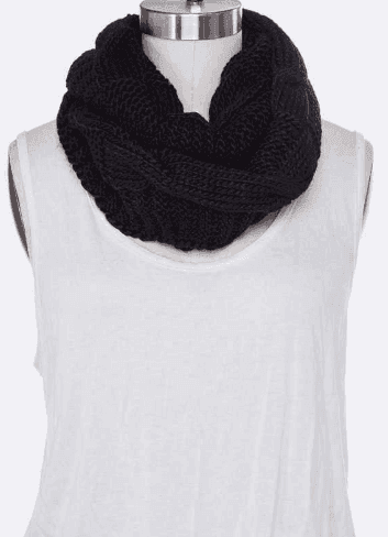 Total Infinity | Cable Knit Infinity Scarf - Statement Piece NY _tab_final-sale, basic, Basics, Black, Brooklyn Boutique, Burgundy, final, final sale, Grey, Hat, Ivory, Misses, Navy, not clearance, outerwear, Pink, Ships from USA, SPNY Exclusive, statement piece, Statement Piece Boutique, statement piece ny, Statement Pieces, Statement Pieces Boutique, Women's Boutique Statement Accessories