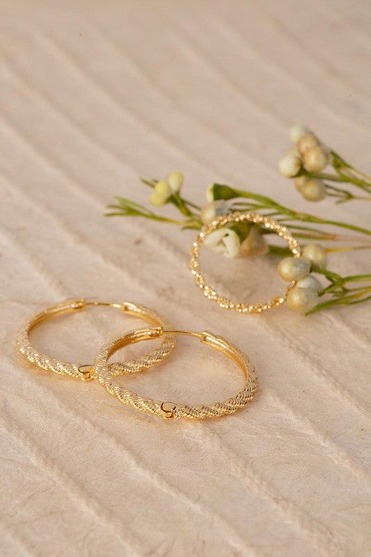 Twine | Ring & Earring Set - Statement Piece NY Earrings, fashion jewelry, final sale, gold earrings, gold ring, hoop earrings, Jewelry, jewelry set, ring Earrings