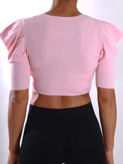Urban Batwing | Puff Sleeve Knit Crop Top - Statement Piece NY _tab_final-sale, _tab_size-chart, balloon sleeves, Blossom 2021, Brooklyn Boutique, Colorful, Crop Top, Fall, final, final sale, Half Sleeve, knit top, Misses, not clearance, Pink, puff sleeves, Ships from USA, SPNY Exclusive, Standard Fall, Statement Clothing, Statement Piece Boutique, statement piece ny, Statement Pieces, Statement Pieces Boutique, statement tops, Sweater, Tops, urban batwing, Women's Boutique Shirts & Tops
