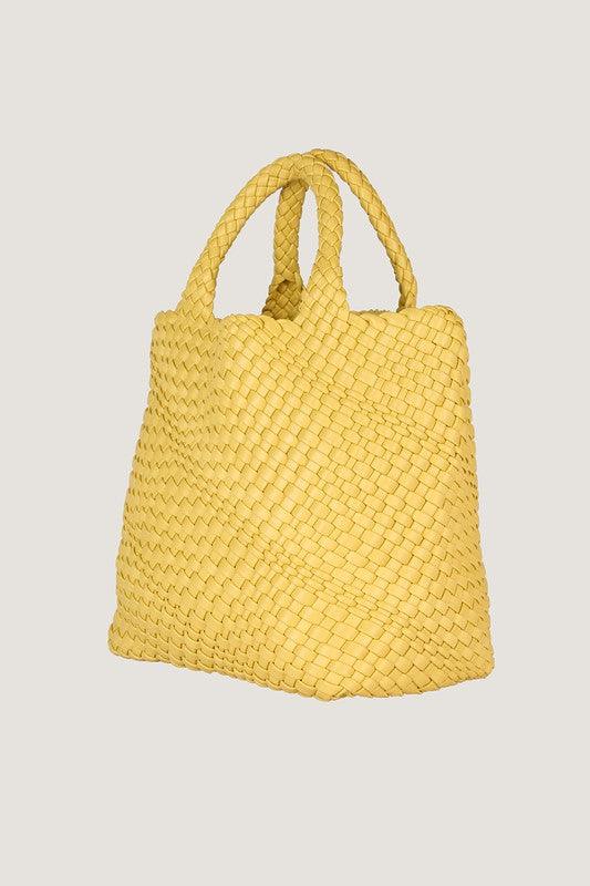Weaving | Medium PU Vegan Leather Bag - Statement Piece NY bag, handbag, weaving, weaving bag Handbags